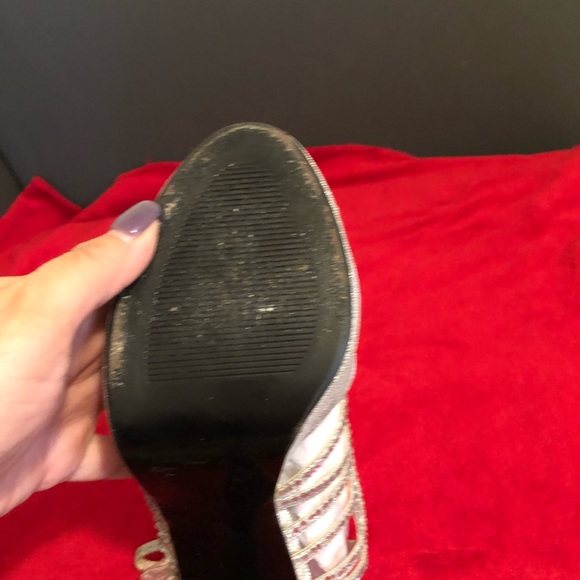 Stunning crystal embellished silver formal heels - Picture 5 of 6